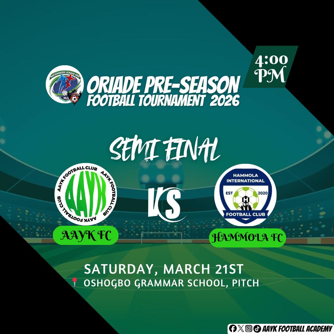 Read more about the article AAYK FC Set for Semi-Final Showdown Against Hammola FC at Oriade Pre-Season Tournament