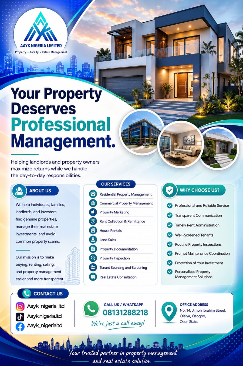 Professional Property Management Services in Osogbo, Osun State | AAYK Nigeria Limited